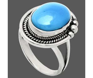 Sleeping Beauty Turquoise Ring size-7 EXR01327 R-1148, 10x14 mm