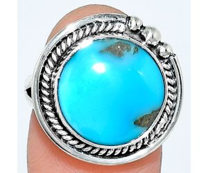 Sleeping Beauty Turquoise Ring size-7 EXR01328 R-1148, 13x13 mm