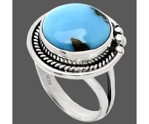 Sleeping Beauty Turquoise Ring size-7 EXR01328 R-1148, 13x13 mm