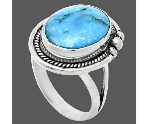 Sleeping Beauty Turquoise Ring size-7 EXR01330 R-1148, 11x15 mm