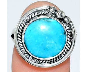 Sleeping Beauty Turquoise Ring size-7.5 EXR01331 R-1148, 12x12 mm