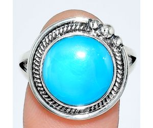 Sleeping Beauty Turquoise Ring size-9.5 EXR01332 R-1148, 12x12 mm