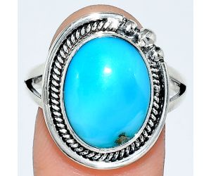 Sleeping Beauty Turquoise Ring size-9.5 EXR01333 R-1148, 11x15 mm