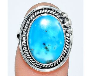 Sleeping Beauty Turquoise Ring size-6 EXR01334 R-1148, 11x15 mm