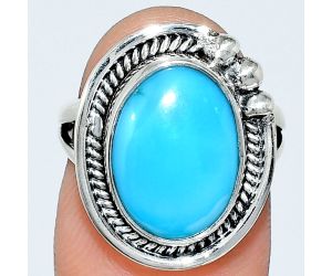 Sleeping Beauty Turquoise Ring size-7 EXR01335 R-1148, 10x14 mm