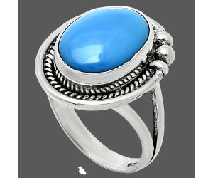 Sleeping Beauty Turquoise Ring size-7 EXR01335 R-1148, 10x14 mm