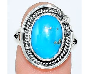 Sleeping Beauty Turquoise Ring size-8 EXR01336 R-1148, 10x14 mm