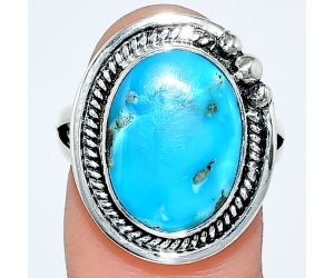 Sleeping Beauty Turquoise Ring size-8 EXR01337 R-1148, 12x16 mm