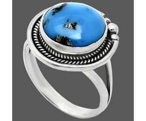 Sleeping Beauty Turquoise Ring size-9.5 EXR01338 R-1148, 13x13 mm