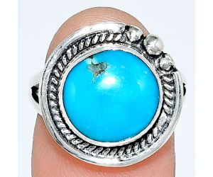 Sleeping Beauty Turquoise Ring size-7 EXR01339 R-1148, 11x11 mm