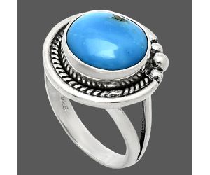 Sleeping Beauty Turquoise Ring size-7 EXR01339 R-1148, 11x11 mm