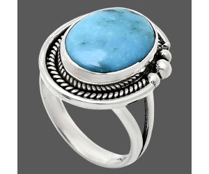 Sleeping Beauty Turquoise Ring size-7 EXR01342 R-1148, 11x15 mm