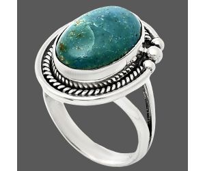 Azurite Chrysocolla Ring size-7 EXR01346 R-1148, 11x16 mm