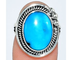 Sleeping Beauty Turquoise Ring size-6 EXR01347 R-1148, 11x15 mm