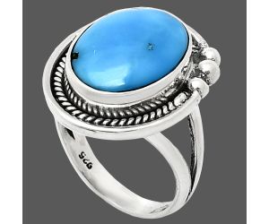 Sleeping Beauty Turquoise Ring size-6 EXR01347 R-1148, 11x15 mm