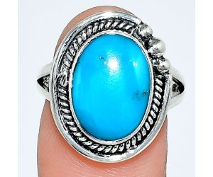 Sleeping Beauty Turquoise Ring size-8 EXR01348 R-1148, 10x14 mm