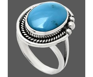 Sleeping Beauty Turquoise Ring size-8 EXR01348 R-1148, 10x14 mm