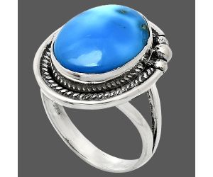 Sleeping Beauty Turquoise Ring size-8 EXR01349 R-1148, 12x16 mm