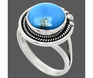 Sleeping Beauty Turquoise Ring size-9.5 EXR01351 R-1148, 12x12 mm