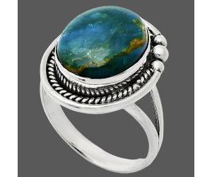 Peruvian Opalina Ring size-9 EXR01353 R-1148, 12x15 mm