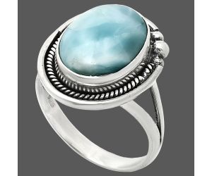 Larimar (Dominican Republic) Ring size-9.5 EXR01367 R-1148, 11x15 mm