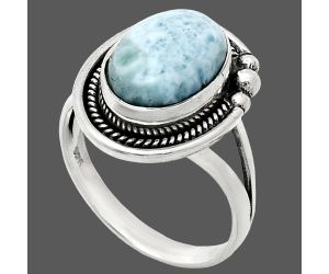 Larimar (Dominican Republic) Ring size-9.5 EXR01368 R-1148, 10x14 mm