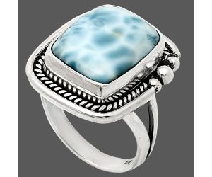 Larimar (Dominican Republic) Ring size-7 EXR01369 R-1148, 11x15 mm