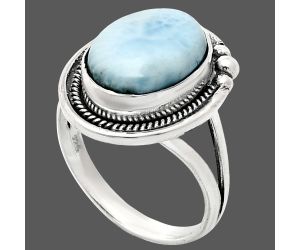 Larimar (Dominican Republic) Ring size-9.5 EXR01370 R-1148, 11x15 mm