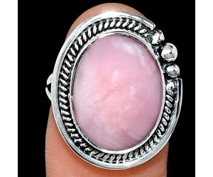 Pink Opal Ring size-7 EXR01378 R-1148, 12x16 mm