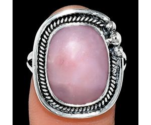 Pink Opal Ring size-8 EXR01379 R-1148, 12x16 mm