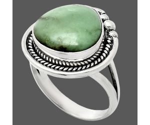 Utah Variscite Ring size-8 EXR01407 R-1148, 14x14 mm