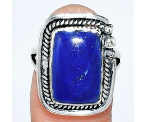 Lapis Lazuli Ring size-7 EXR01410 R-1148, 10x15 mm