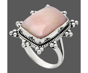 Pink Opal Ring size-9 EXR01441 R-1234, 12x17 mm