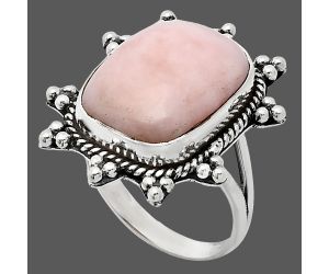 Pink Opal Ring size-10 EXR01443 R-1234, 14x18 mm