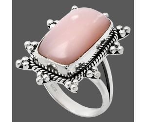 Pink Opal Ring size-8 EXR01444 R-1234, 11x19 mm