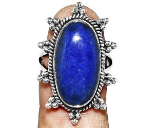 Lapis Lazuli Ring size-7 EXR01467 R-1234, 11x21 mm