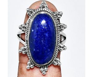 Lapis Lazuli Ring size-9 EXR01468 R-1234, 11x21 mm