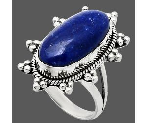 Lapis Lazuli Ring size-9 EXR01468 R-1234, 11x21 mm