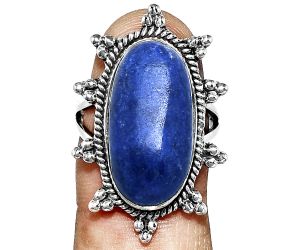 Lapis Lazuli Ring size-9 EXR01469 R-1234, 11x21 mm