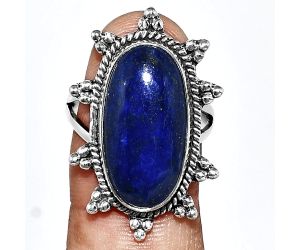 Lapis Lazuli Ring size-8 EXR01470 R-1234, 11x21 mm