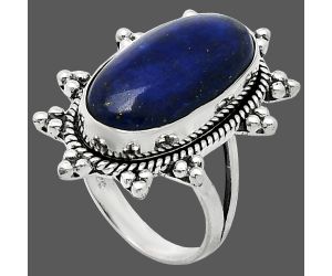 Lapis Lazuli Ring size-8 EXR01470 R-1234, 11x21 mm