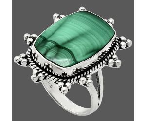 Malachite Eye Ring size-8 EXR01472 R-1234, 14x20 mm