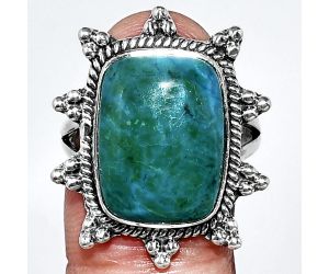 Azurite Chrysocolla Ring size-9 EXR01474 R-1234, 13x17 mm