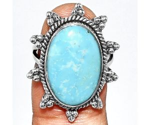 Natural Rare Turquoise Nevada Aztec Mt Ring size-7 EXR01475 R-1234, 12x18 mm