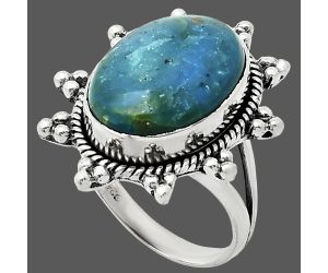 Peruvian Opalina Ring size-7 EXR01477 R-1234, 12x17 mm