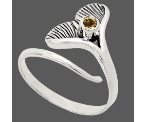 Mermaid Tail Charm - Citrine Ring size-8 EXR01478 R-1070, 3x3 mm