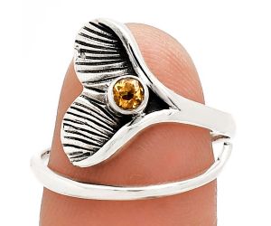 Mermaid Tail Charm - Citrine Ring size-8 EXR01479 R-1070, 3x3 mm