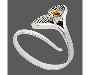 Mermaid Tail Charm - Citrine Ring size-8 EXR01479 R-1070, 3x3 mm