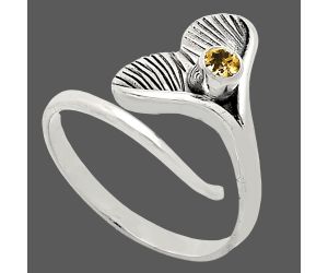 Mermaid Tail Charm - Citrine Ring size-8 EXR01482 R-1070, 3x3 mm