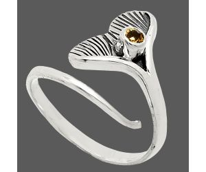 Mermaid Tail Charm - Citrine Ring size-8 EXR01483 R-1070, 3x3 mm